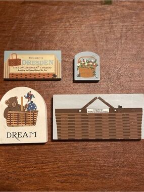 Cats Meow Set of 4 Longaberger Dresden Ohio Shelf Sitters